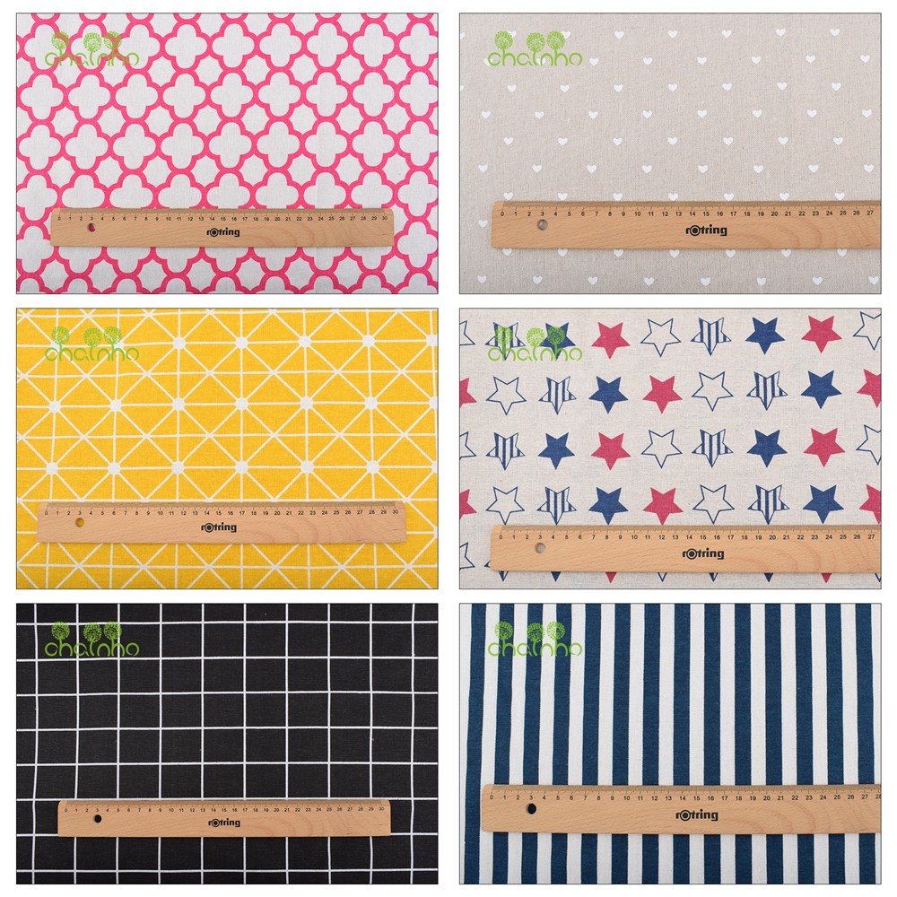 Sewing Geotextile Fabric - Chainho, bedruckter Baumwoll-Leinen-Stoff, DIY-Näh- und Quiltmaterial,