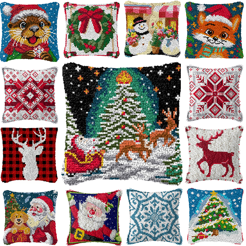 Sewing Pin Cushion - Weihnachten Knüpfhaken Kits Smyrna Kissenbezug Knoten