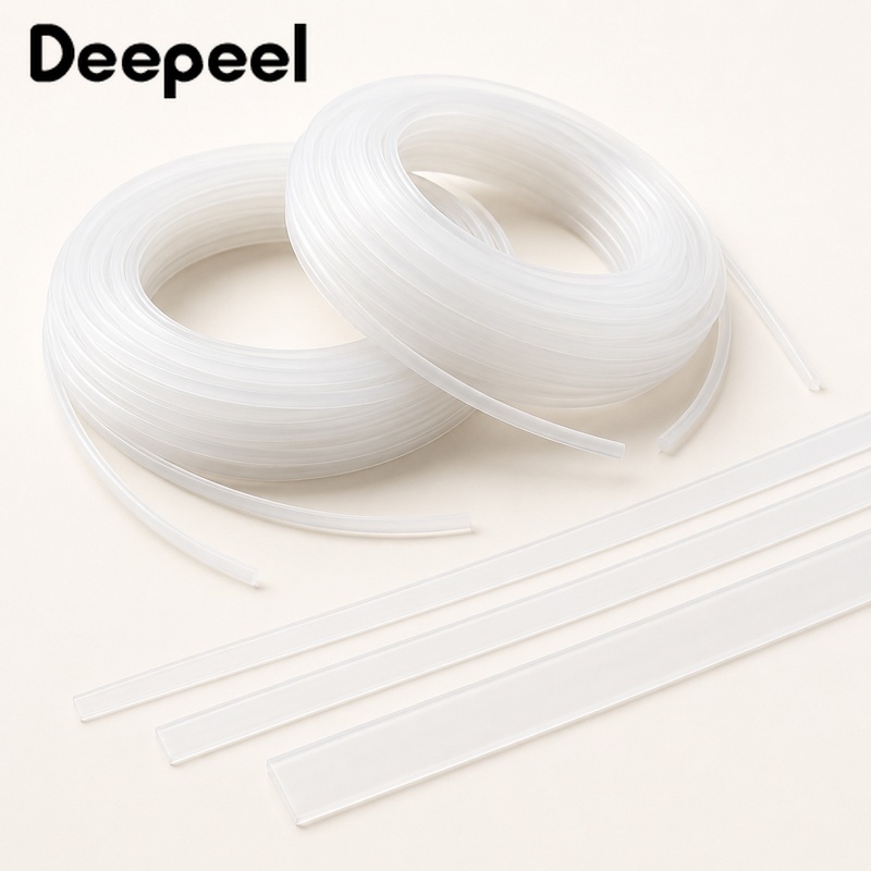 Textile Sewing Support - 10M 6-12mm Transparente Kunststoff-Korsettskeletter, flexible Stützstreifen