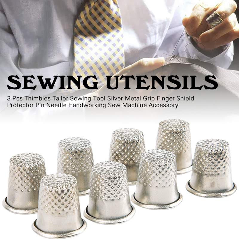Sewing Pin Cushion - 3Pcs Fingerhut Metall Nähen Fingerhüte Hand-arbeits