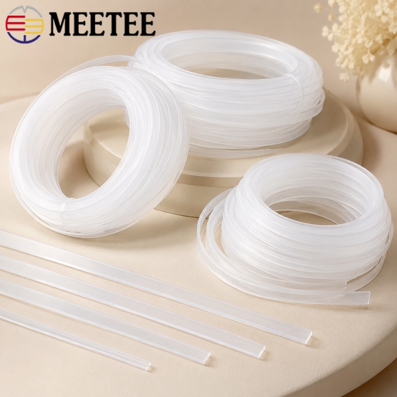 Textile Sewing Support - 20M 4-12mm Transparentes Kunststoff-Korsett-Band BH-Seitenband Hochzeitskleid-Stützstreifen