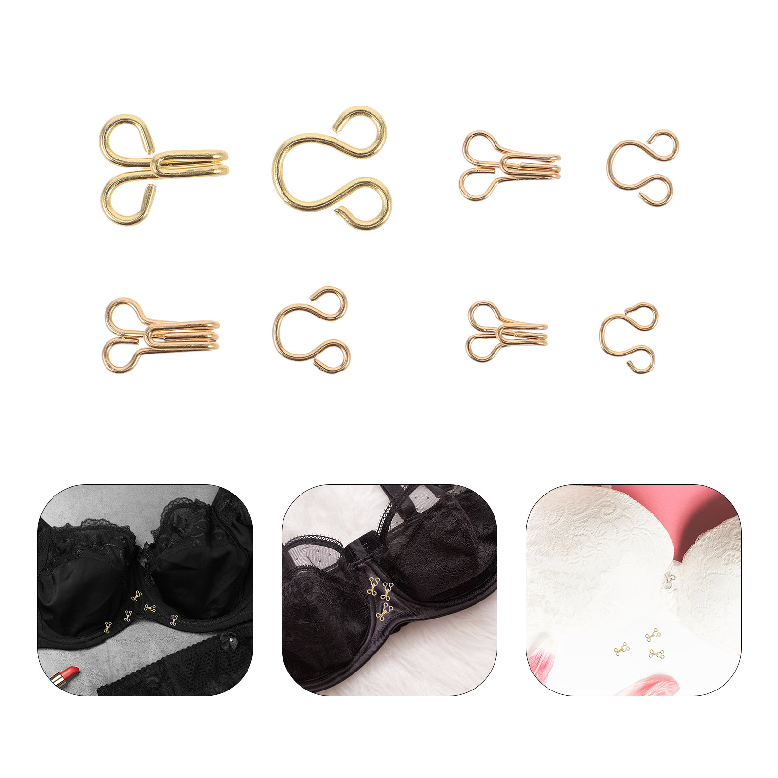 Hook Eye Fastener - 80 Paar Metall-Haken-und-Ösen-Verschlüsse für Unsichtbare Befestigungen