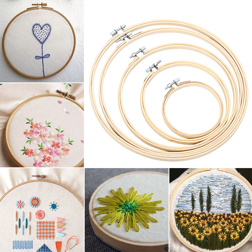 Sewing Recycling - 10/13/15/20cm Stickrahmen DIY Nadelarbeit Kreuzstich-Maschine Bambus-Rahmenring