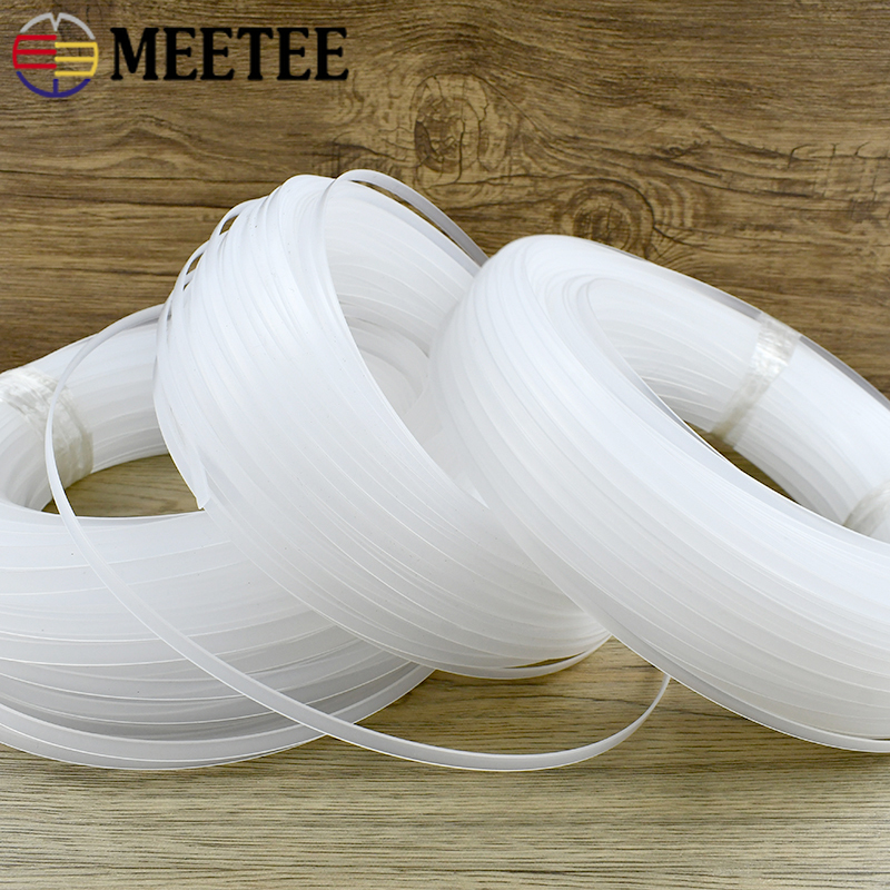 Textile Sewing Support - 10 Meter 4–12 mm durchsichtiges Kunststoffband,