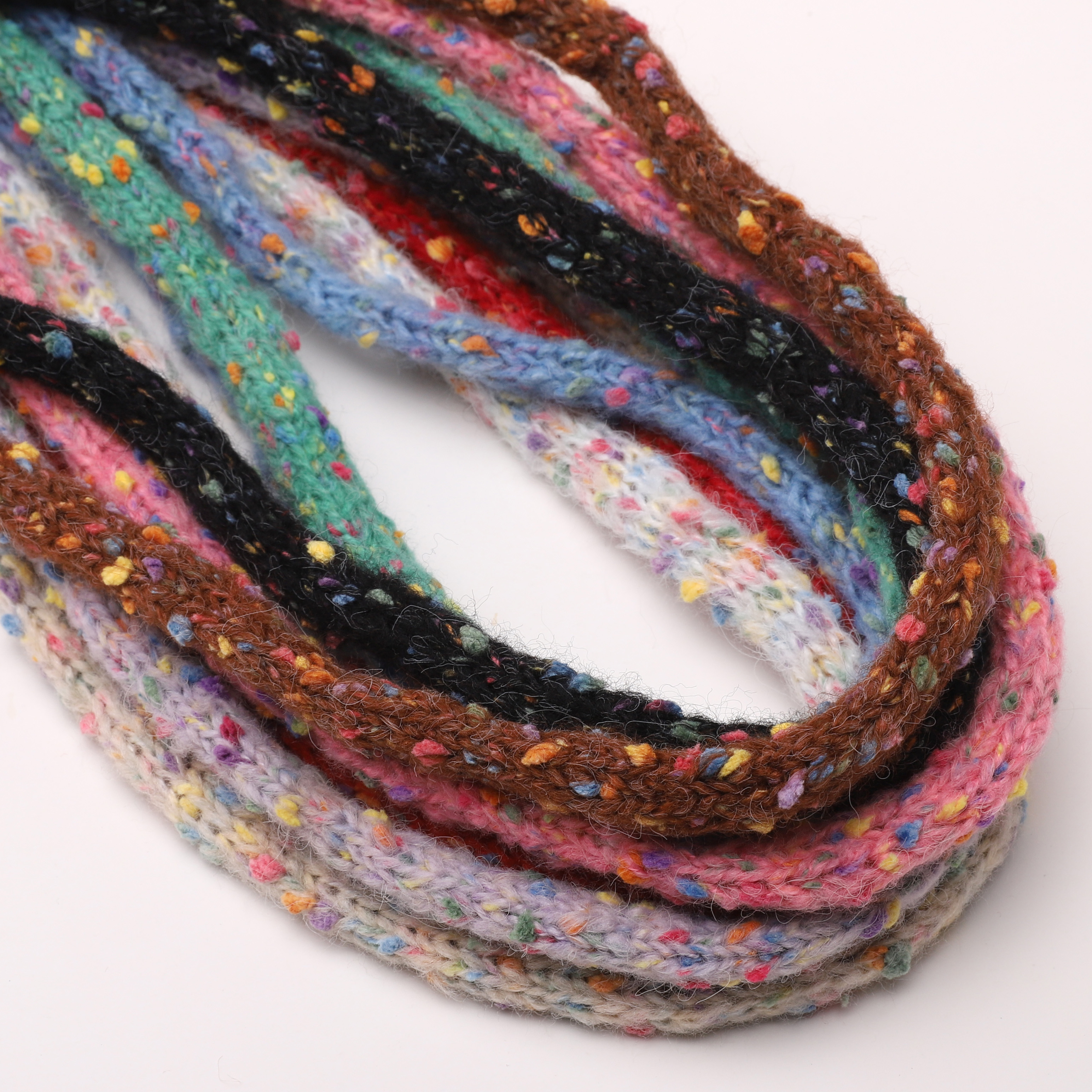 Sewing Recycling - 1 Yard weiches, buntes Polyester-Strickwollgarn, handgefertigtes