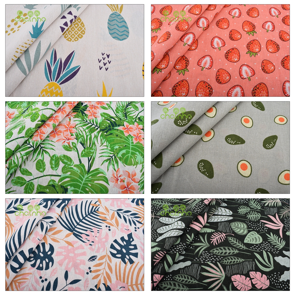 Sewing Geotextile Fabric - Chainho, bedruckter Baumwoll-Leinen-Stoff, DIY-Quilt-Nähmaterial, Stofftisch, Sofa,