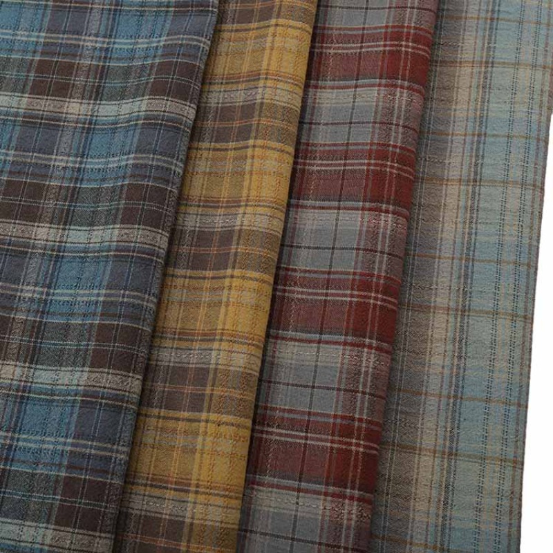 Vintage Sewing Textile - 1 Meter Vintage Jacquard Karo-Gewebe, garngefärbt,