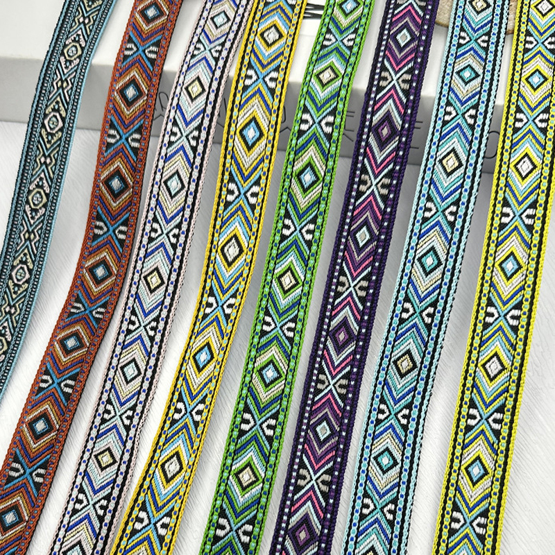 Vintage Sewing Textile - 50 Yards 18–20 mm Vintage-Jacquard-Band für
