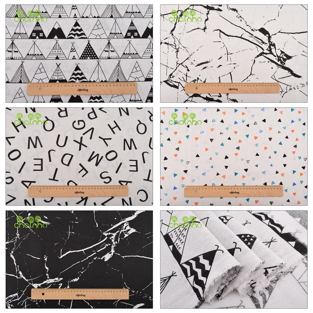 Sewing Geotextile Fabric - Chainho, bedruckter Baumwoll-Leinen-Stoff, DIY-Näh- und Quiltmaterial,