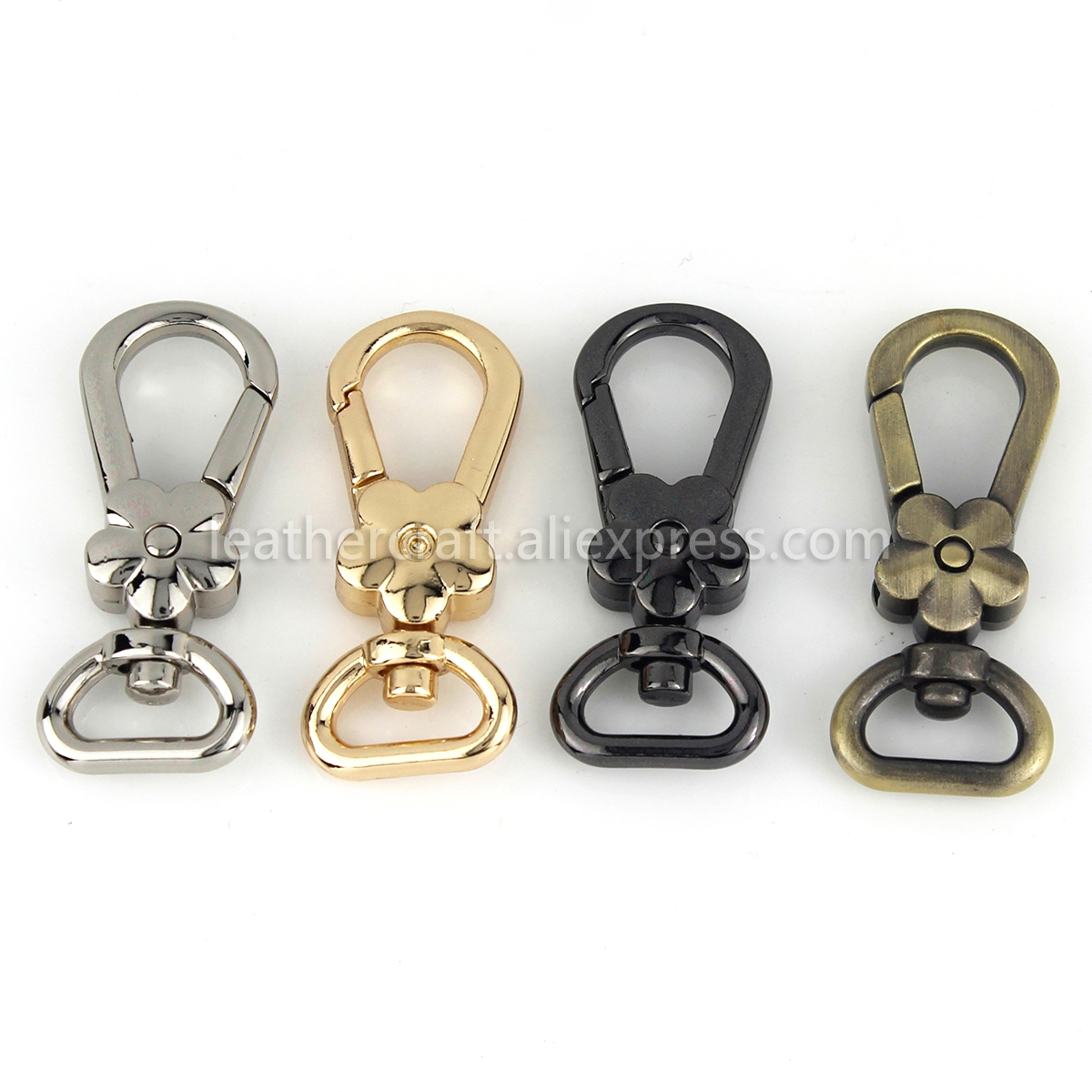 Hook Eye Fastener - 1x Metall Blume Form Swivel Auge
