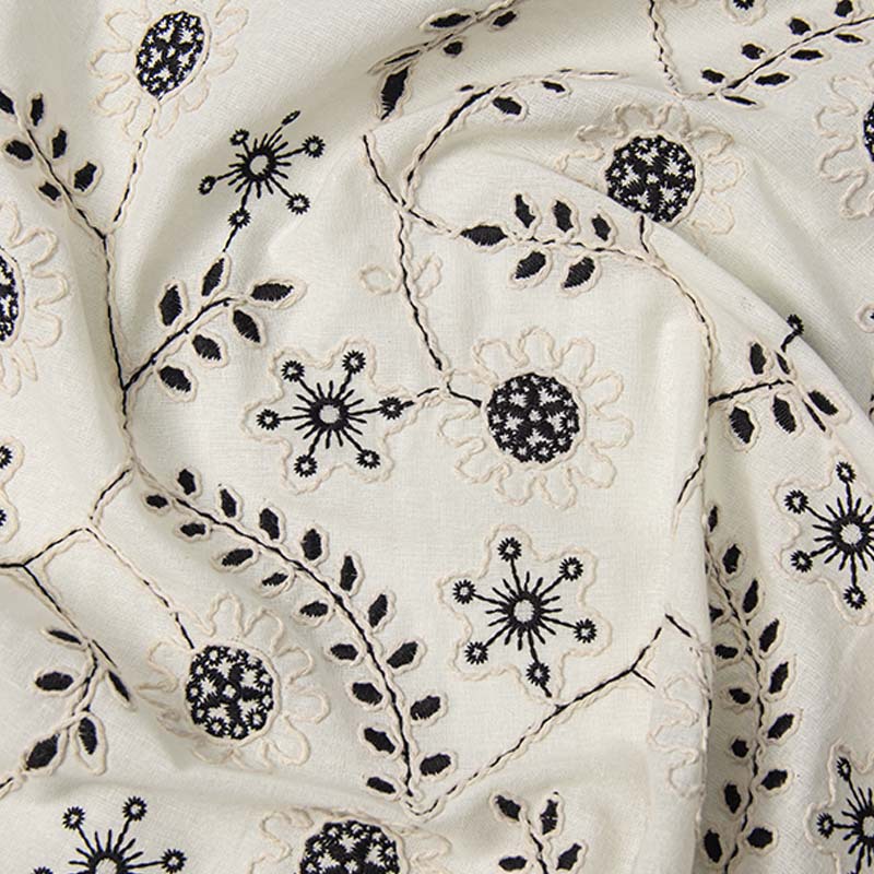 Vintage Sewing Textile - Vintage-Spitzenstoff aus 3D-Baumwollkordel in voller Breite,