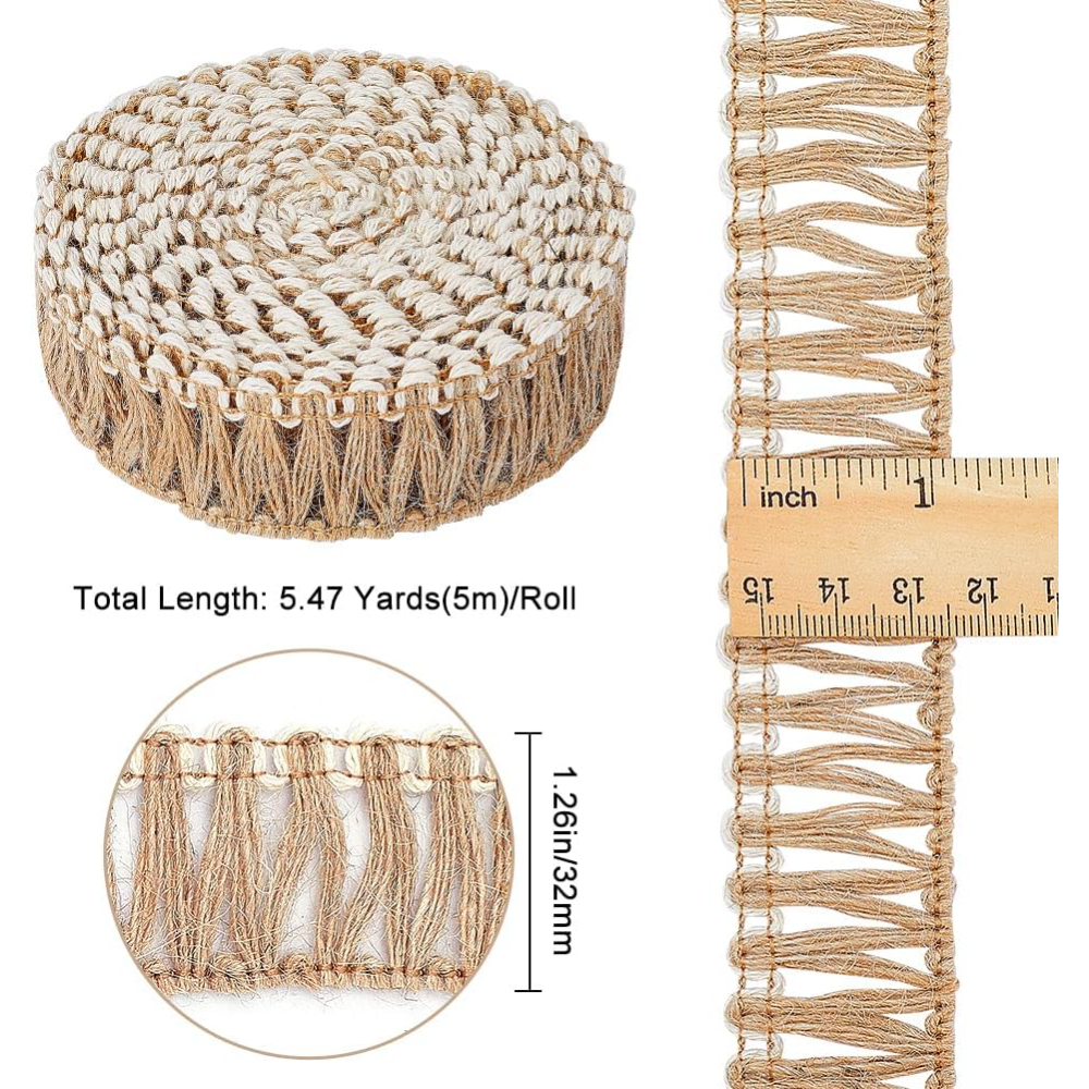 5 Meter Sackleinen-Quastenband – Sewing Kit Bewertung und Preis