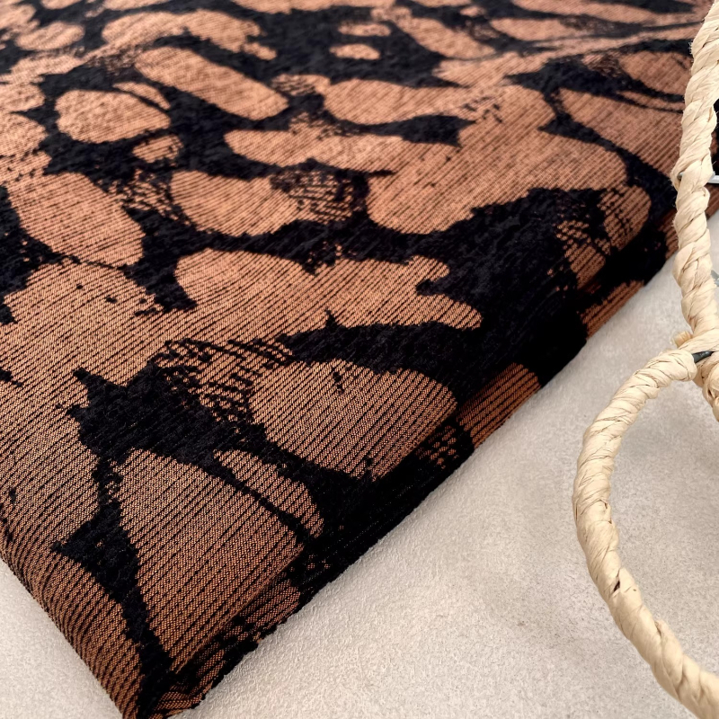 Brauner Rockstoff mit Felsstru – Vintage Sewing Textile Bewertung und Preis