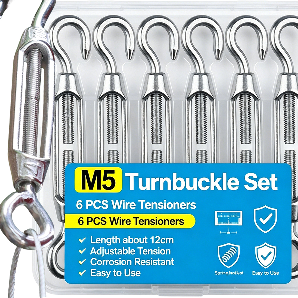1/5 Stück Verstellbarer Seilsp – Hook Eye Fastener Bewertung und Preis