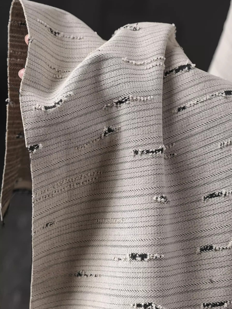Gestreifter Denim-Baumwoll-Jac – Sewing Recycling Bewertung und Preis