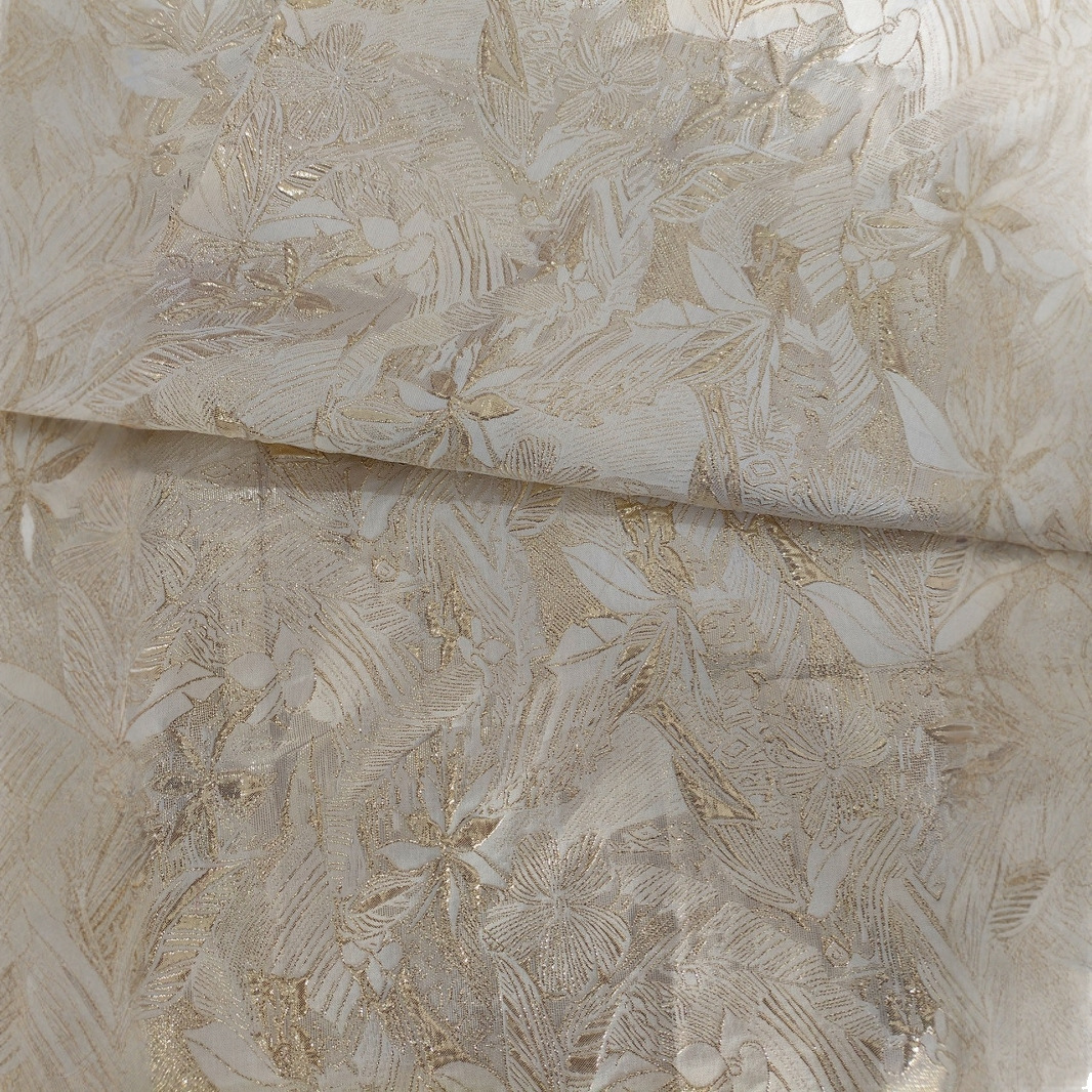 Creme-Gold Metallic Jacquard-S – Textile For Sewing Bewertung und Preis
