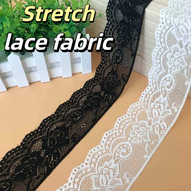 Exquisite elastische Spitzenbo – Vintage Sewing Textile Bewertung und Preis