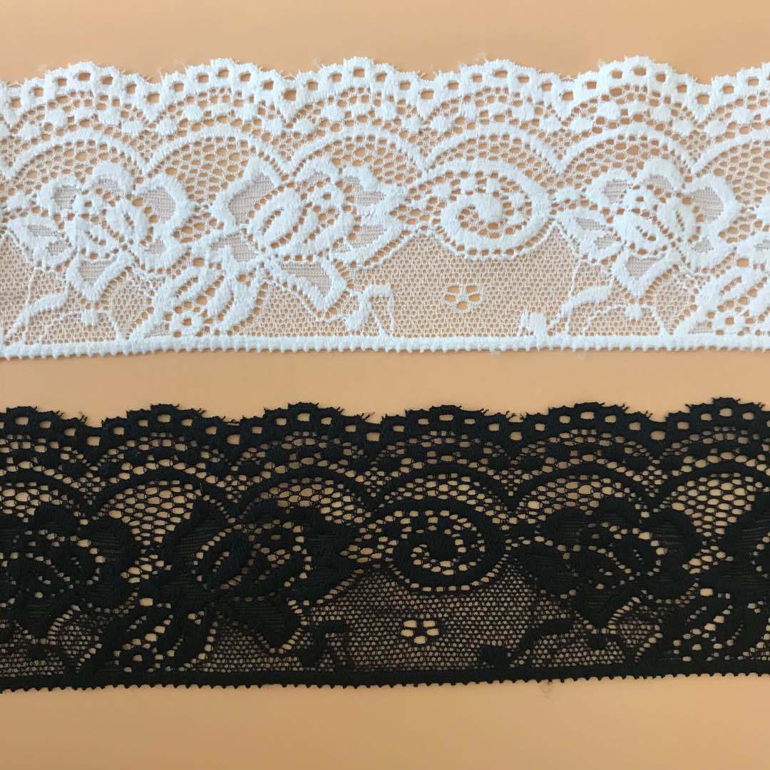 Exquisite elastische Spitzenbo – Vintage Sewing Textile Bewertung und Preis