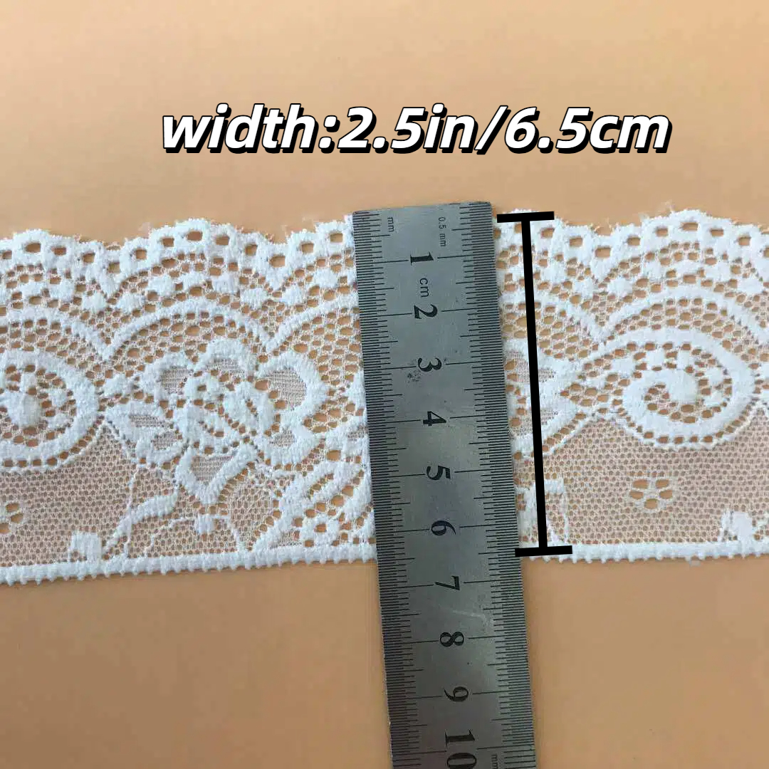 Exquisite elastische Spitzenbo – Vintage Sewing Textile Bewertung und Preis